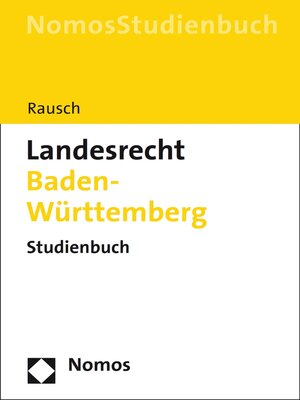 cover image of Landesrecht Baden-Württemberg